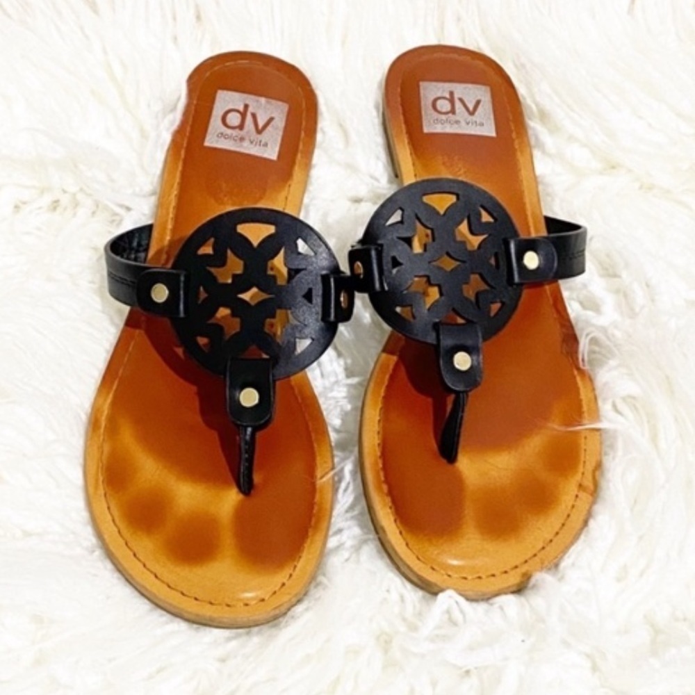 Dolce Vita Grendly black laser cut sandals size 8.5